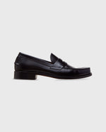 Load image into Gallery viewer, Handsewn Penny Loafer in Black Spazzolato Calf