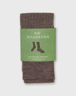 Load image into Gallery viewer, Trouser Dress Socks in Heather Brown Extra Fine Merino