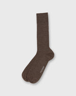 Load image into Gallery viewer, Trouser Dress Socks in Heather Brown Extra Fine Merino