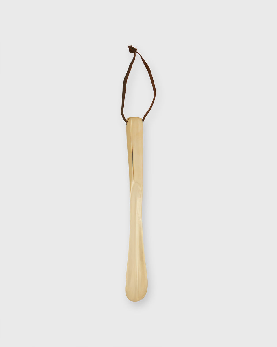 Medium Square-Grip Shoe Horn in Brass | Shop Sid Mashburn