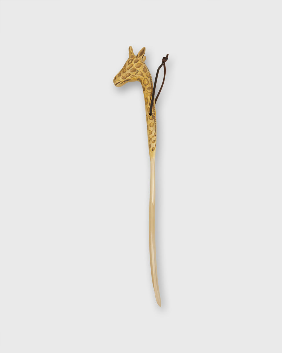 Giraffe Shoe Horn in Brass | Shop Sid Mashburn