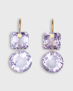 Load image into Gallery viewer, Small Square Incandescence Earrings in Amethyst