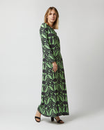 Load image into Gallery viewer, Long Sleeve Swing Dress in Papyrus Green Sablé