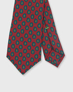 Load image into Gallery viewer, Silk Print Tie in Red/Emerald/Gold Paisley