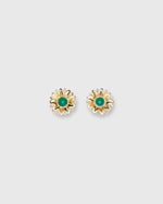 Load image into Gallery viewer, Limoncello Micro Earrings in Gold/Jade
