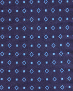Load image into Gallery viewer, Silk Print Tie in Navy/Sky Shapes