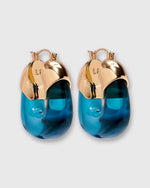 Load image into Gallery viewer, Organic Hoop Earrings in Marine