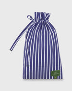 Load image into Gallery viewer, Button-Front Boxer Short in Blue/White Stripe Stretch Poplin