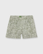 Load image into Gallery viewer, Button-Front Boxer Short in Olive/Ivory Orlando Liberty Fabric