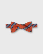 Load image into Gallery viewer, Silk Bow Tie in Orange/Blue/Navy/Gold Stripe