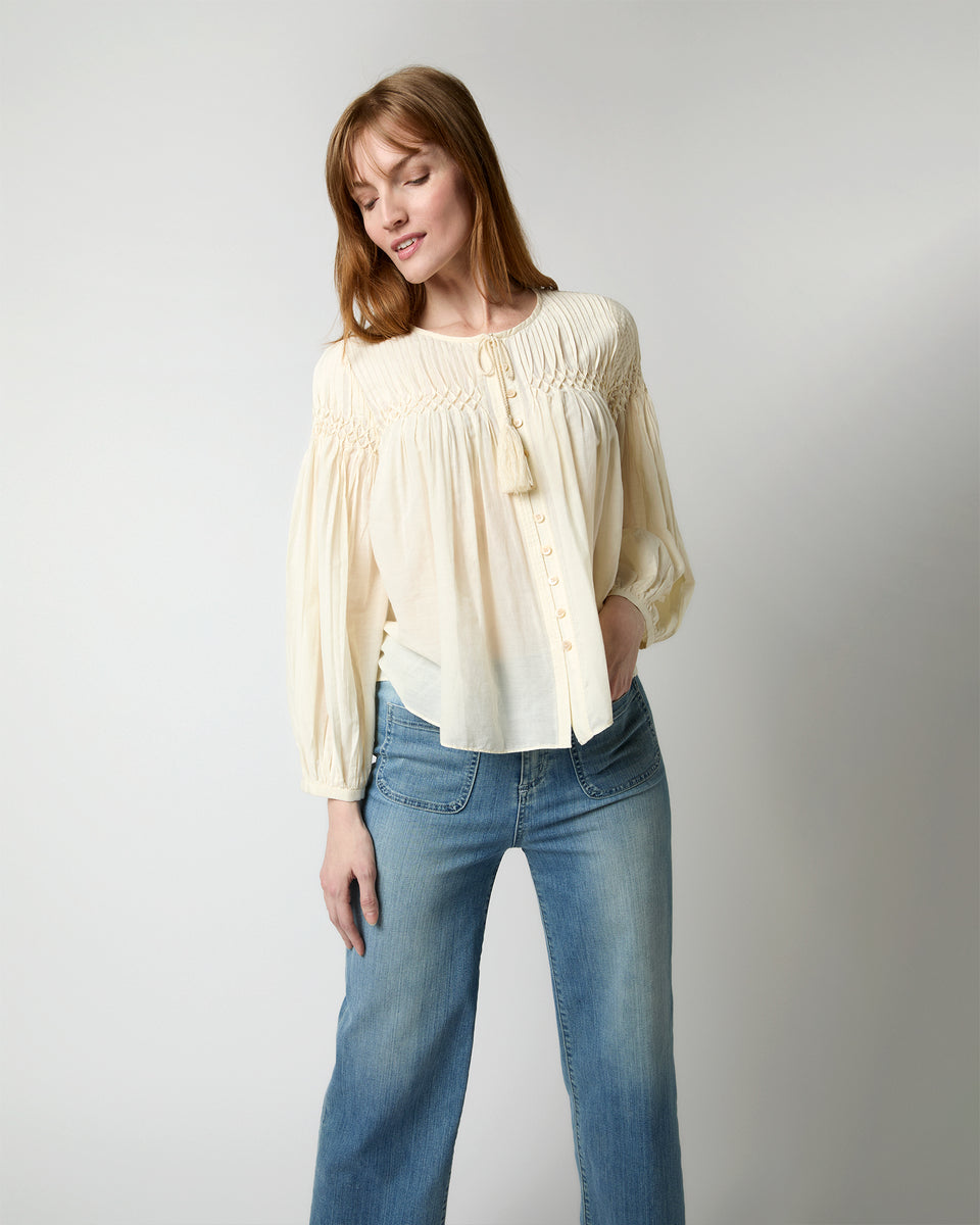 Abadi Top in Ecru | Shop Ann Mashburn