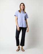 Load image into Gallery viewer, Agnes Shirt in Blue Bengal Stripe Poplin