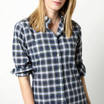Load image into Gallery viewer, Made-to-Order Fabric in Navy/Green Gordon Tartan Poplin