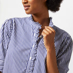 Load image into Gallery viewer, Made-to-Order Fabric in Navy Bengal Stripe Poplin