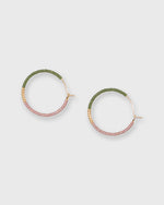 Load image into Gallery viewer, Small Hoop Earrings in Olive
