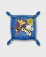 Load image into Gallery viewer, Soft Small Square Tray in Bright Blue Alce Leather