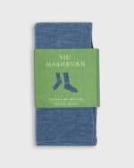 Load image into Gallery viewer, Trouser Dress Socks in Heather Blue Extra Fine Merino