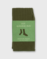 Load image into Gallery viewer, Trouser Dress Socks in Olive Extra Fine Merino