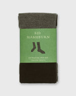 Load image into Gallery viewer, Birdseye Trouser Dress Socks in Chocolate Extra Fine Merino