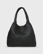 Load image into Gallery viewer, Mercato Handwoven Tote in Black Leather