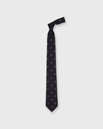 Load image into Gallery viewer, Silk Club Tie in Midnight/Maize Crown and Swords