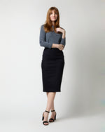 Load image into Gallery viewer, Pull-On Skirt in Indigo Stretch Denim