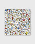 Load image into Gallery viewer, Cotton Print Pocket Square in Olive Godinton Garden Liberty Fabric