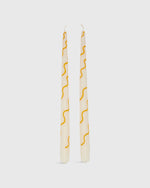 Load image into Gallery viewer, Hand-Painted Taper Candles (Set of 2) in Marigold
