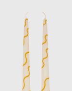Load image into Gallery viewer, Hand-Painted Taper Candles (Set of 2) in Marigold