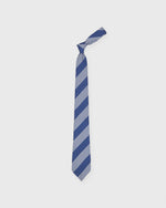 Load image into Gallery viewer, Silk Print Tie in Blue/White Stripe