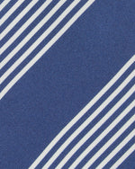 Load image into Gallery viewer, Silk Print Tie in Blue/White Stripe