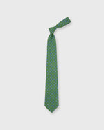 Load image into Gallery viewer, Linen/Silk Print Tie in Green/Blue Foulard