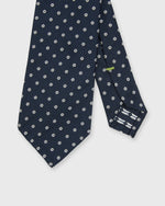 Load image into Gallery viewer, Silk Woven Tie in Navy/White Flower