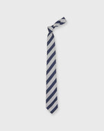 Load image into Gallery viewer, Silk Woven Tie in Navy/Chalk Awning Stripe