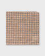 Load image into Gallery viewer, Hand-Rolled Linen/Cotton Print Pocket Square in Stone/Blue Flower