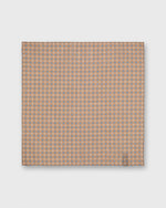 Load image into Gallery viewer, Hand-Rolled Linen/Cotton Print Pocket Square in Stone/Blue Flower