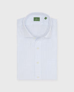 Load image into Gallery viewer, Spread Collar Sport Shirt in Blue Large Graph Check Poplin