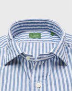 Load image into Gallery viewer, Spread Collar Sport Shirt in Ink Stripe Chambray