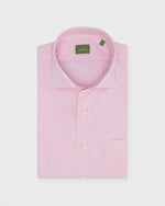 Load image into Gallery viewer, Spread Collar Sport Shirt in Coral Micro Gingham Poplin