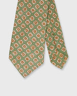 Load image into Gallery viewer, Linen Print Tie in Sage/Havanna Foulard
