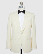 Load image into Gallery viewer, Virgil No. 3 Shawl Collar Dinner Jacket in Ivory Wool Barathea