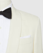Load image into Gallery viewer, Virgil No. 3 Shawl Collar Dinner Jacket in Ivory Wool Barathea