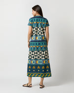 Load image into Gallery viewer, Sporty Swing Dress in Emerald Casareale Barré Cotton Jersey
