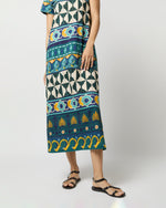 Load image into Gallery viewer, Sporty Swing Dress in Emerald Casareale Barré Cotton Jersey