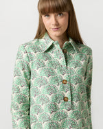 Load image into Gallery viewer, Short Artemis Dress in Mint Fans Shot Cotton