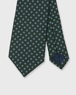 Load image into Gallery viewer, Silk Print Tie in Hunter/Sky Pinwheel