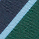 Irish Poplin Tie in Hunter/Navy/Sky Stripe