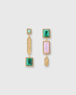 Load image into Gallery viewer, Malli Earrings in Gold/Pink/Green