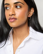 Load image into Gallery viewer, Zoe Hoop Earrings in Gunmetal
