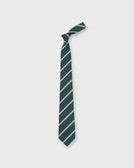 Load image into Gallery viewer, Silk Woven Tie in Spruce/Lilac/Yellow Multi Stripe